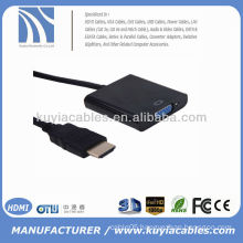 Black Mini HDMI VGA Converter Adapter 1080P for PC Laptop